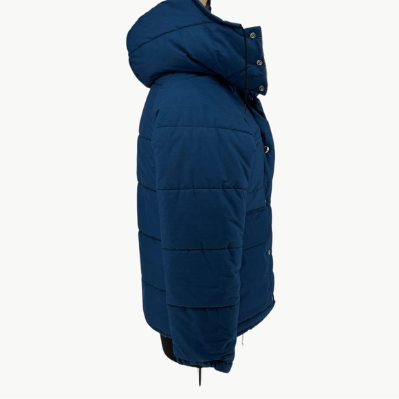 Vintage 70s L.L. Bean Hooded Puffer Parka | Sz Small (Estimated) | Blue & Tan - Picture 7 of 16